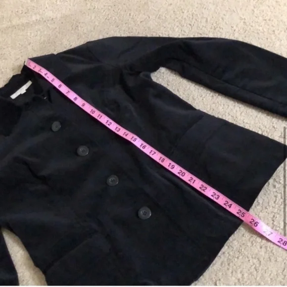 Talbots velvet knit tapered blazer jacket, button down, business casual, petite - Picture 3 of 8